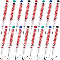20mm Waterproof Deep Hole Marker Pens Long Nib Head Carpenter Pen Black/Blue/Red/White Ink for Multi-Purpose Woodworking Tools