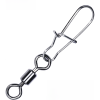 50pcs Stainless Steel Fishing Connector Pin Bearing Rolling Swivel Snap in Box Fishing Tackle Accessories For Lure Hook
