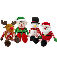 35cm Christmas Stuffed Doll Santa Elk Claus Elf Snowman Plush Toys For Carnival Festival Present Gifts For Children Festive Deco