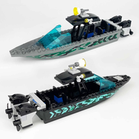 MOC World Camo Submarines speedboats Rubber Boats Weapons War Scene Military City Building Blocks Model Bricks Kits Sets Ideas