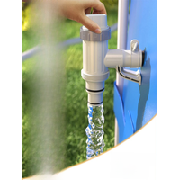 Durable PVC Pool Filter Pump Adapter 32mm Pool On/Off Plunger Valve Leak Proof Replacement Parts for Outdoor Pool Accessories
