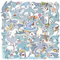 AliExpress GOGOTU 10/30/50PCS Shark Meme Stickers Cute Animal Sticker Scrapbook Luggage Laptop Guitar Car Bike Skateboard Cartoon Decals Kids Toy