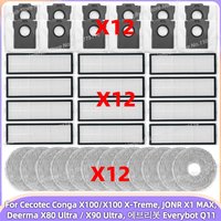 Fit For Cecotec Conga X100/X100 X-Treme, JONR X1 MAX, Everybot Q11, Deerma X80 ULTRA/ X90 Ultra Parts Brush Filter Mop Cloth Bag