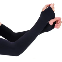 AliExpress NONE Summer Ice Silk Long Sleeves Anti-Sunburn Arm Cover Men Women Cuff New Cool Hand Sleeves Anti-UV Cycling Arm Sleeve Fingerless