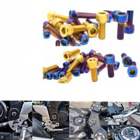 M4 M5 M6 M8 m10 Titanium plated stainless steel with burn blue screw gloden colour Hexagon Flange Head Screw bolts