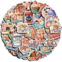 AliExpress NONE 95PCS Original Cartoon Teddy Bears Cute Snacks Graffiti Stickers for Bicycle Hand Account Pencil Case Decals