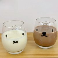 Cute Miffy Kawaii Glass Cup Milk Cup Boris Cartoon Spherical Cup Household Cold Drink Cup Coffee Cup Christmas Gift