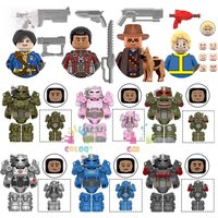 Kids Toys BoS Game T60 Power Armor Building Blocks Iron Armor Soldiers Mini Action Figures Toys For Kids Christmas Gifts