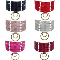 Women Necklace Elastic Neck Harness Punk Collar Adjustable Bondage Body Harness Cage Multicolor Necklace Jewelry Accessories