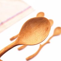 Beech Coffee Spoon Teaspoon Scoop Long Handled Wooden Safe Chill Soup Stirring