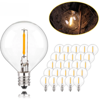 25pcs/lot Outdoor G40 LED String Light Bulb Globe Replacement Led Bulbs 220V E12 Base Socket Incandescent Bulb Garden Decoration