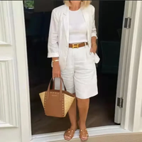 Women's Tracksuit Shirt Shorts Two Piece Set Summer Loose Cardigan Tops Mini Shorts Suit Female 2023 New Causal Ladies Outfits