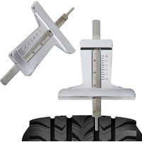 Car Tire Pattern Measuring Ruler Mini Stainless Steel Inspection Ruler Pattern Depth Inspection Vernier Caliper Tools
