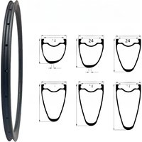 AliExpress 700C Carbon Rims 28/30/36mm Wide 30/35/40/45/50/55/60mm Depth Tubeless Disc Brake Super Light Road Bike Carbon Rims