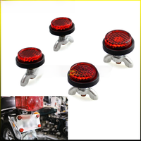 Offroad Reflective License Number Plate Bolt Screws Safety Reflector Universal For Harley Honda Yamaha Suzuki Scooter Cruiser