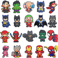 10-20pcs/set Marvel superhero Spider-Man Iron Man for Cartoon Shoe Charms Decoration Accessories for Classic Clog Kids Gifts