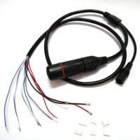 Weatherpoof CCTV IP network Camera PCB Module video power Lan end cable RJ45 female & DC male connectors with Terminals