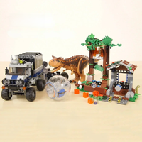 595pcs Carnotaurus Gyrosphere Escape Building Blocks Fit 75929 Bricks Dinosaur Toy Gift For Kids