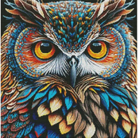 Owl DIY Animal Pattern Cross Stitch Set 14 16CT 11CT White Printed Fabric Sewing Kits DIY Handmade Embroidery Home Decor Crafts