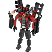 Flame Titan Audio Magnet Skibidi New Series Toilet Man Drill Male traffic Light Battle-Axe Revenge Titan Building Blocks Set