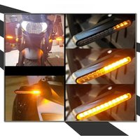 2/1PCS LED Motorcycle Turn Signals Light 12 SMD Tail Flasher Flowing Water Blinker IP68 Bendable Motorcycle Flashing Lights