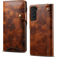 100% Real Leather Case For Samsung Galaxy S25 S24 S23Ultra S22 S21 S20Plus Note 9 10 20 Ultra Card Bag Cowhide Wallet Soft Cover