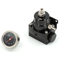 JDM Car Universal Adjustable Fuel Pressure Regulator With Gauge For Cherokee Ford F250 6.0L Diesel Twin Beam fpr