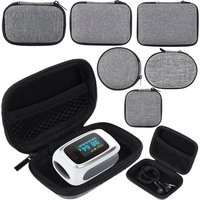Small Earphone Storage Bags Hard Shell Data Cable Organizer Bag U Disk Zipper Pouch with Mesh Pocket Mini Tech Gadgets Case
