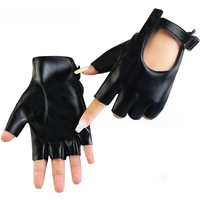 AliExpress WarBLade Women Halloween PU Leather Waterproof Fingerless Gloves Female Half Finger Driving Cycling New Fashion Punk Gloves Dance Gloves