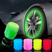 AliExpress NONE 4pcs Luminous Valve Caps Fluorescent Night Glowing Car Motorcycle Bicycle Bike Wheel Tyre Hub Luminous Valve Stem Caps Decors