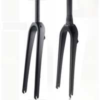 AliExpress NONE Newest 700C Gravel Road Bike UD Full Carbon Fibre Fork Cyclocross Travel Flat Disc Brake QR Front Fork hard Straight Tapered