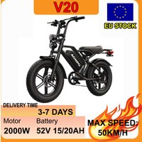 ZYLVRO V20 All-Terrain E-Bike für Erwachsene, 20"×4.0 breite Reifen, 2000W Motor, 52V 15Ah Akku, 50 km/h Höchstgeschwindigkeit, 7-Gang-Schaltung SL-TX30-7R für Pendeln & Abenteuer