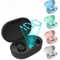 E6S TWS Wireless Headphones Bluetooth Earphones Wireless Bluetooth Headset Waterproof Noise Cancelling LED Earbuds with Mic