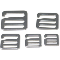 Stainless Steel Adjuster Square Buckle Center Bar 6 Shape Hook Clasp for DIY Leather Craft Bag Strap Webbing Parts Accessories