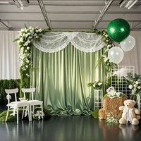 Drapery Backdrop Polyester Satin Fabric Smooth Texture Reusable for Photo Booth Arch Decorations Halloween Easter Birthdays Wedd