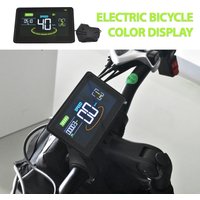 H6C MTB Electric Bicycle Computer Riding Speedometer Digital Horizontal Screen Odometer Color Wired Bicycle Accessories