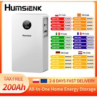Humsienk 5,12kWh All-in-One Energiespeichersystem mit 5KW Solar-Wechselrichter Reiner Sinuswellen-AC220V-Ausgang, 160A MPPT Solarladegerät, PV Max 500V Eingang, für Zuhause/Büro