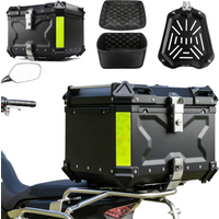 Motorrad-Aluminium-Topcase, Heckbox 45L, 55L, 65L, universeller Motorradkoffer mit Schnellverschluss, passend für BMW, CFMOTO, VOGE, Honda, Yamaha