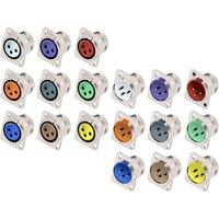 1pc 3Pin Male/Female XLR Speaker Panel Mount Chassis MIC Socket Adapter Audio Jack Connector,Zinc Alloy Shell+Copper Contact