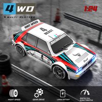 ZNLYRION 4WD RC Drift Auto im Maßstab 1:24, 20 km/h, 2,4G Ferngesteuertes Rennfahrzeug mit LED-Lichtern für Jungen und Erwachsene