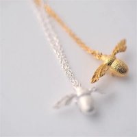 New Beautiful Simple Personality Exquisite 925 Sterling Silver Fashion Jewelry Cute Little Bee Sweet Pendant Necklaces XL095
