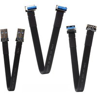 Custom ADT USB 3.0 Male to Male Ultra-Thin FPV Flat Ribbon Extension Cable A Type to A Male Double Angle Slim 90 Adapter 3-300CM
