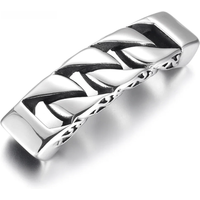 Stainless Steel Connectors Punk Chain Connect 12*6mm Leather for DIY Bracelet Findings Jewelry Making Accessories