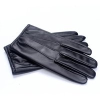 AliExpress Swokii Autumn Winter Men Outdoor Gloves PU Leather Thin Touches Screen Keep Warm Police Search Driver Man Full Finger Glove