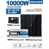 1100W Compact Size Solar Panel System | Solar Panel+Controller+Inverter 12V to 110V/220V Compatible with Espresso machine RV