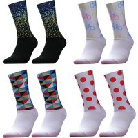 AliExpress Anti New Slip Seamless Cycling Socks Integral Moulding High-tech Bike Sock Compression Bicycle Outdoor Running Sport Socks