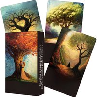 French Oracle Cards, Forest Information Tarot Deck, Mystic Forest Oracle Cards, Trees Wisdom Oracle Deck, 12x7cm, 56-Cards