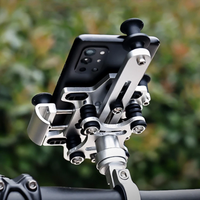 AliExpress NONE Upgraded Alloy Phone Holder Motorcycle Bicycle Shock-Absorbing Navigation Bracket 360° Rotating Adjustable Universal Holders
