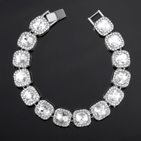 13mm Crystal Tennis Bracelet Iced Out Chain Bracelets For Women Men Bling Pink Rhinestone Hip Hop Lady Bracelet Fashion Jewelry