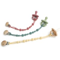 Soothing Pacifier Anti-chain Baby Stroller Teether Anti-loss Chain Baby Silicone Pacifier Clip Toy Biting Glue Lanyard